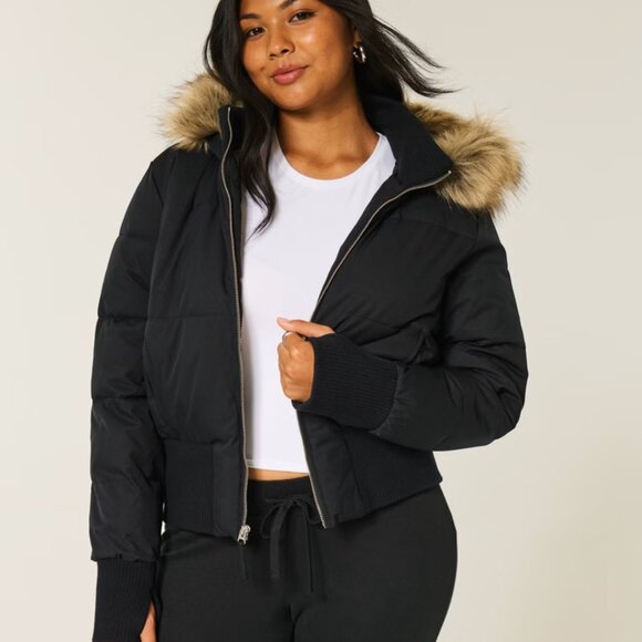 Hollister Ultimate Down Jacket in Black - Picture 1 of 8